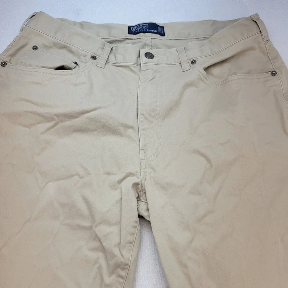 Polo Ralph Lauren Pants Mens 36x34 Tan Straight Leg Cotton Stretch Chino